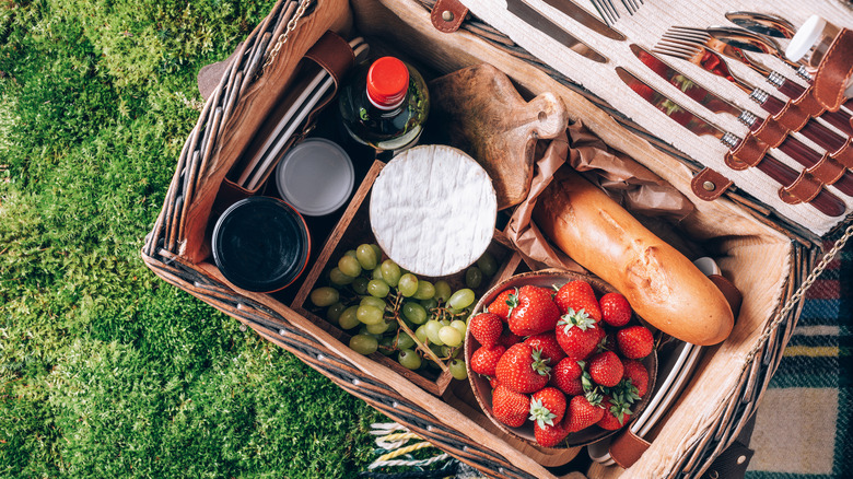 packed picnic basket