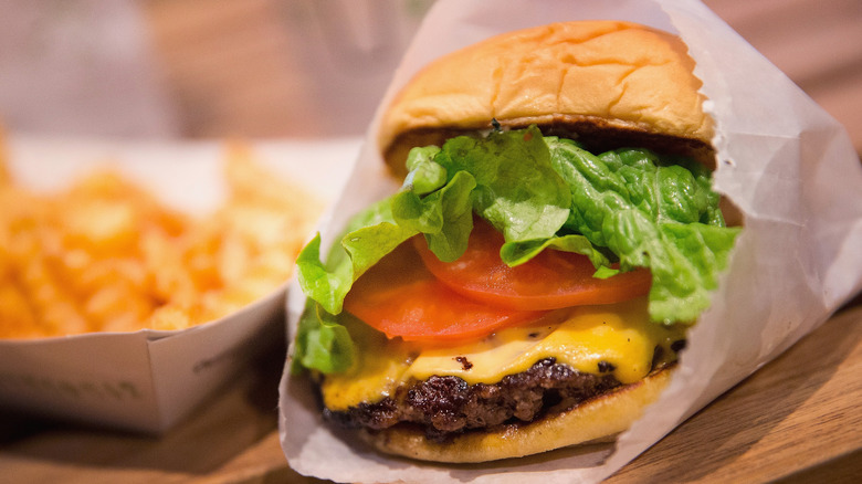 Shake Shack Cheeseburger and fries