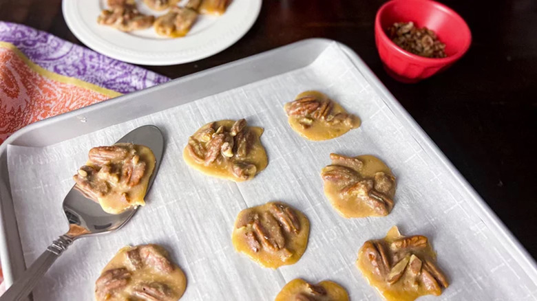 Bourbon pecan praline candies