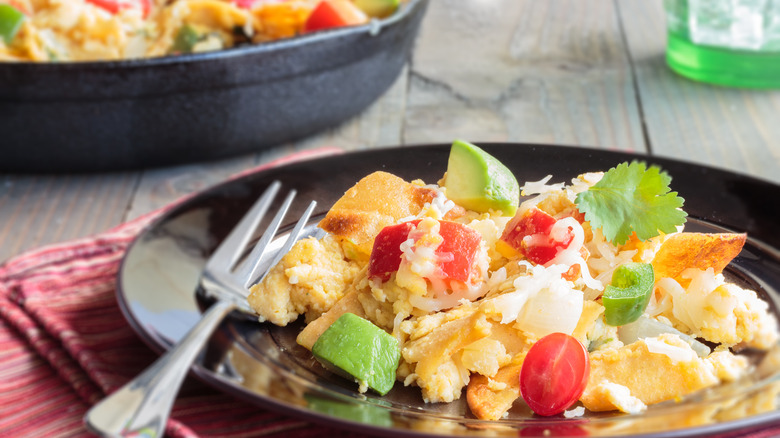 Texas migas breakfast dish