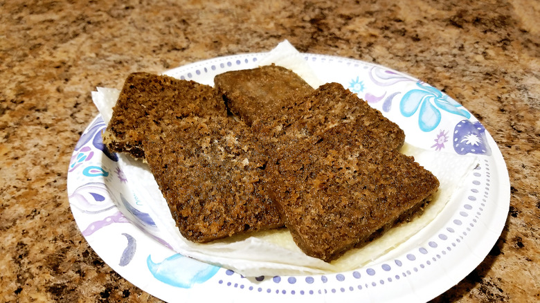 scrapple on paper plate