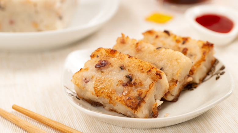 Turnip cake slices