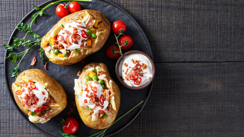 Loaded baked potatoes