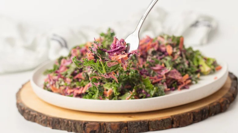 Kale slaw on plate