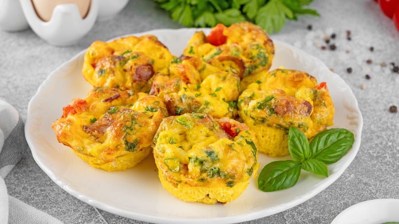 egg bites with greens