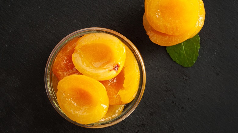 canned peaches