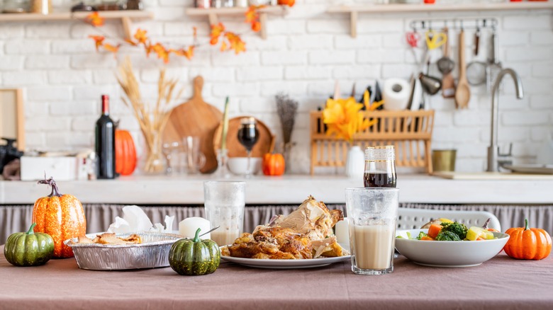 Thanksgiving mess in kitchen