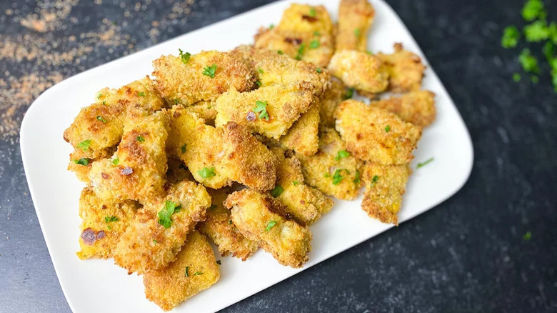 plate of fried catfish nuggets