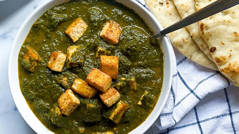 spinach palak tofu