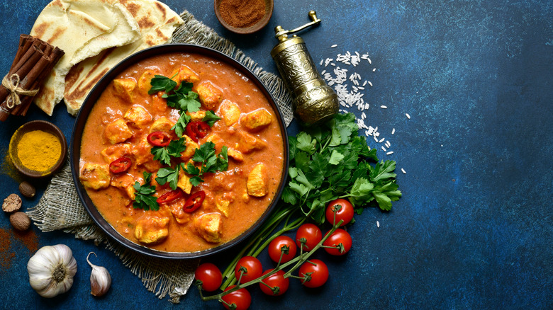 pan of chicken tikka masala 