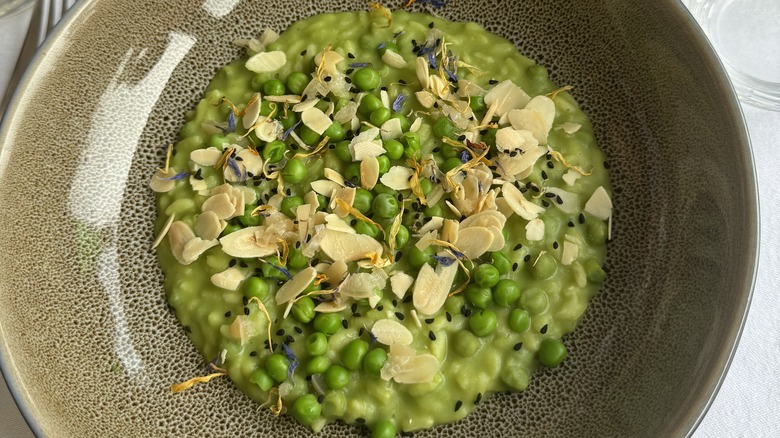 Pea risotto