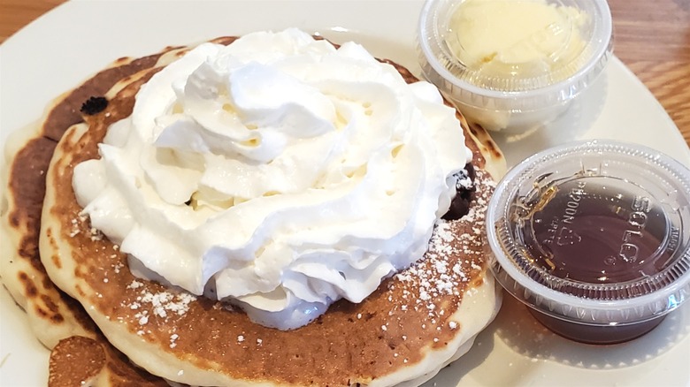 pancakes with whipped cream