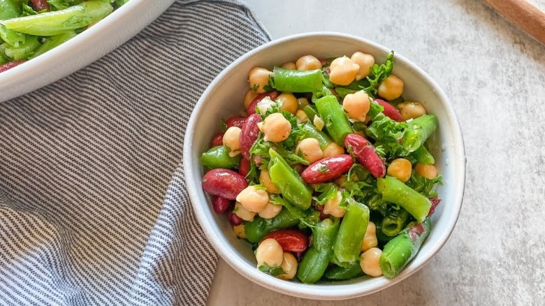 bowl of three bean salad