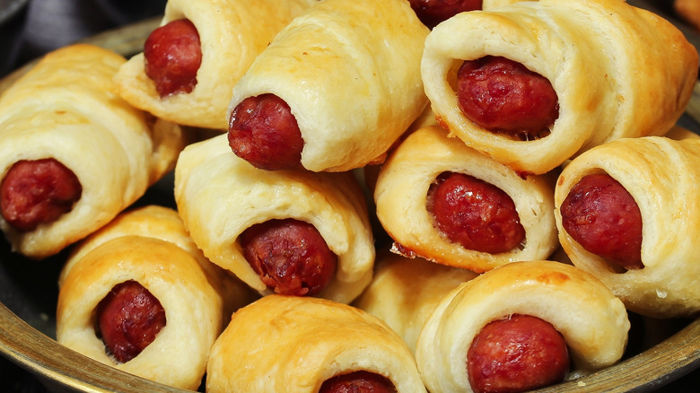 Smoked sausage pigs in blankets