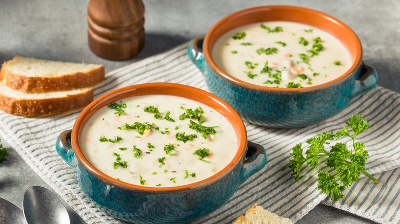 New England clam chowder