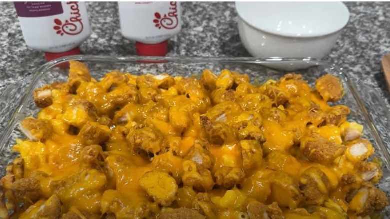 Chick-fil-A casserole with waffle fries