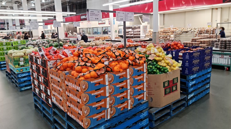 produce bins at Costco