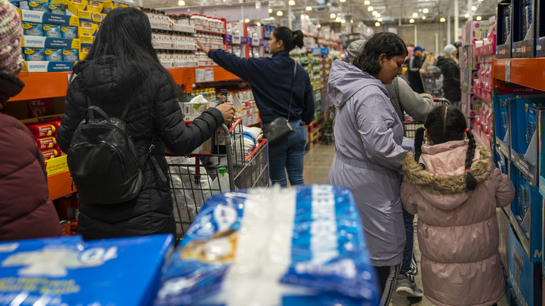 Busy Costco aisle