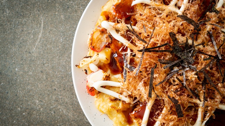 okonomiyaki on a plate