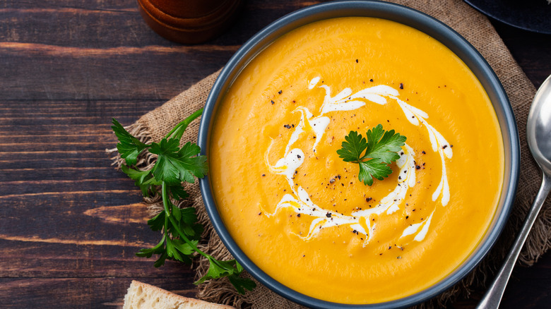 Bowl of carrot soup