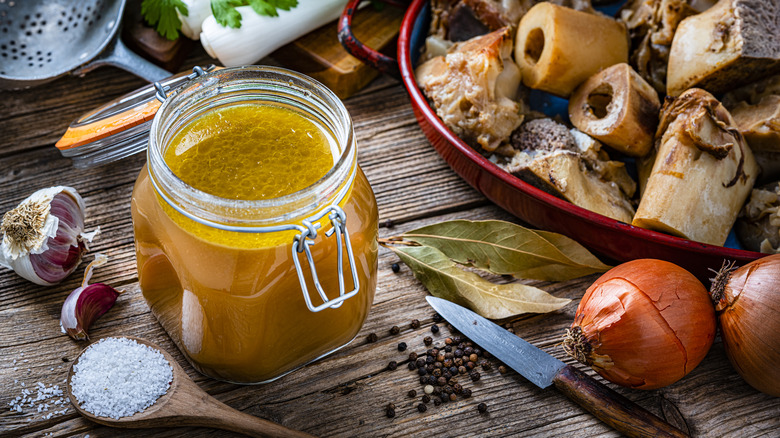 Jar of bone broth