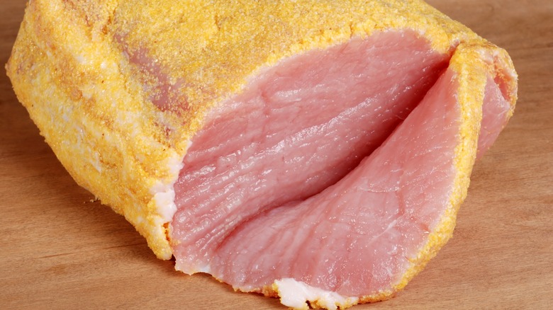 Sliced peameal bacon