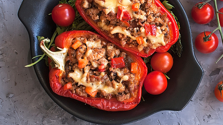 stuffed red bell peppers