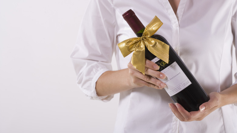 bottle of red wine gift