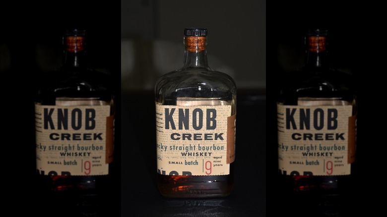 Bottle of Knob Creek bourbon