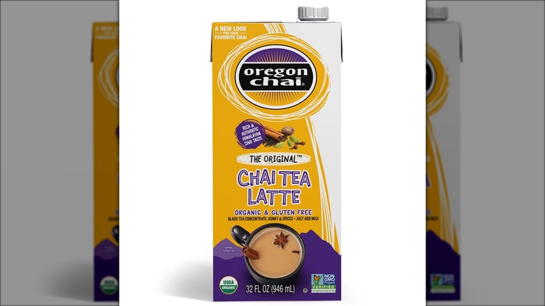 Carton of Oregon Chai tea concentrate 