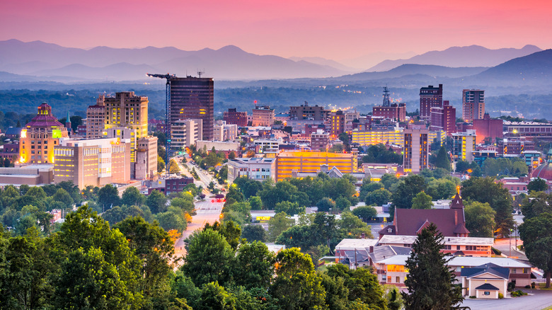 Asheville at twilight