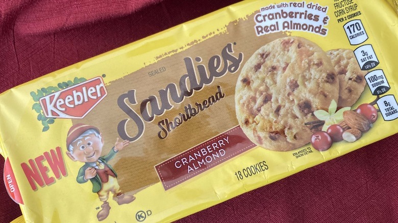 cranberry almond sandies cookies