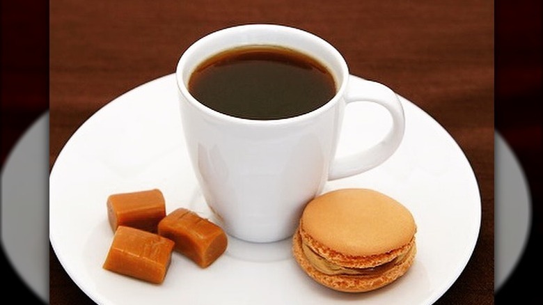 Caramel Cappuccino Macaron, Coffee, Candies