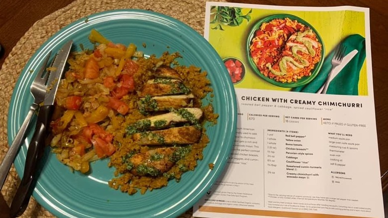 green chef delivery kit recipe card meal