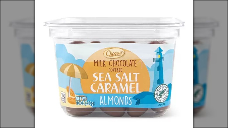 Package of chocolate-covered almonds