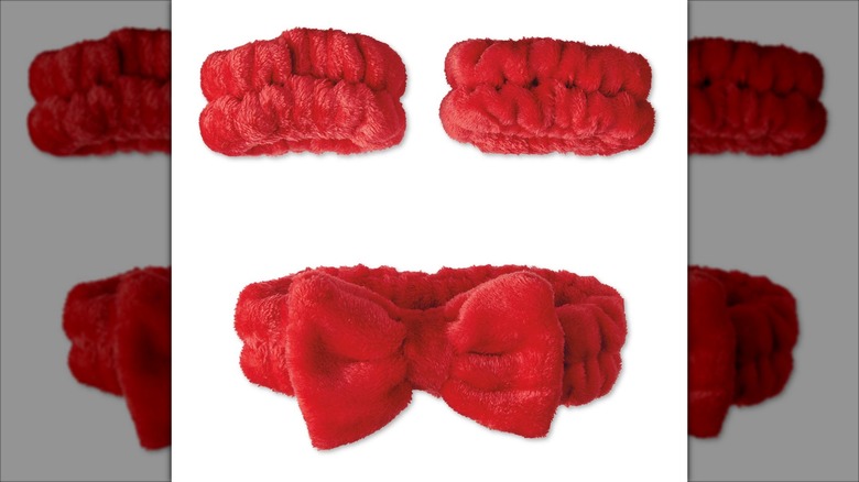 Red spa hair accessories