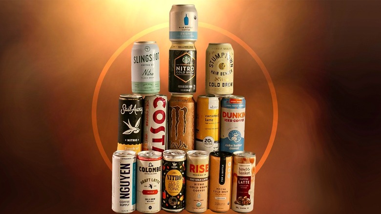 canned coffees from various brands