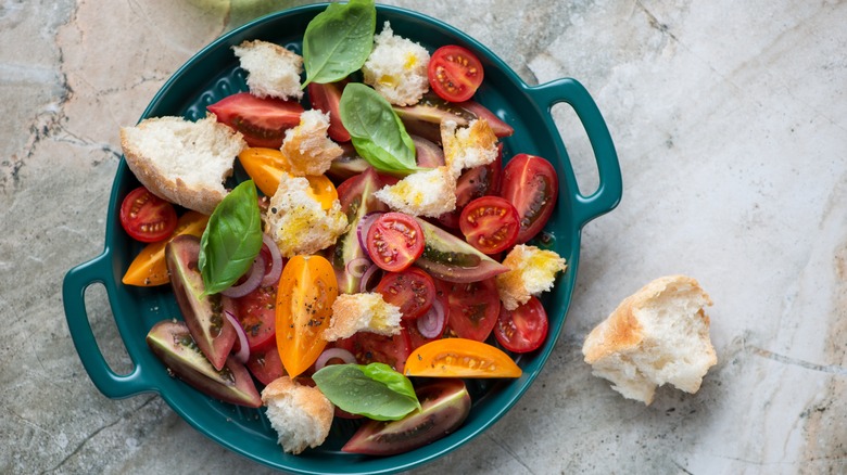 Italian panzanella salad