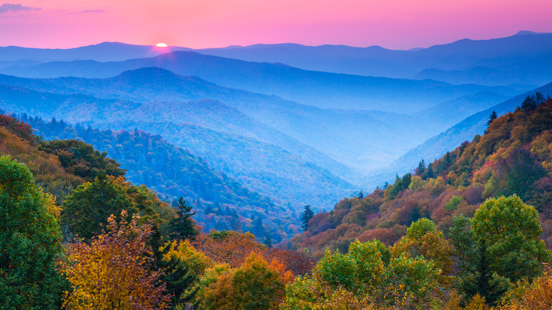 Sunrise in the Appalachian Mountains