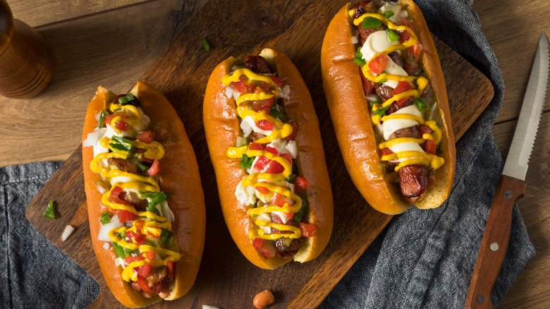 Three Sonoran Hot Dogs