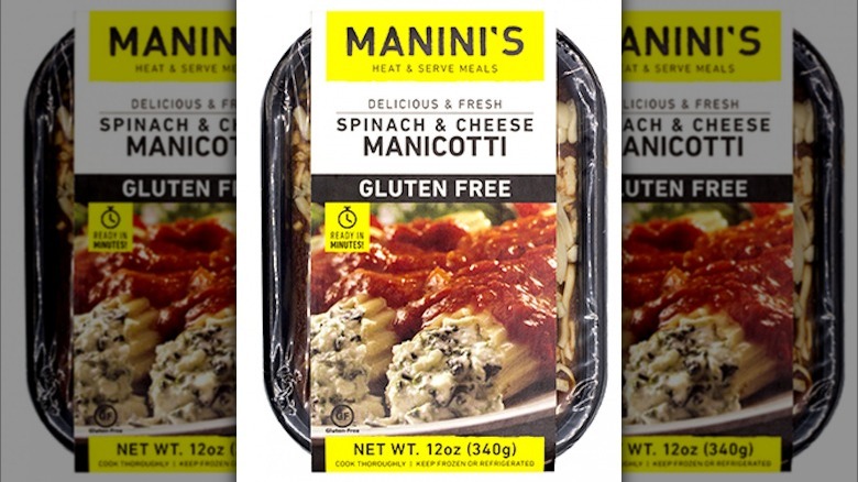 Manini's gluten free manicotti