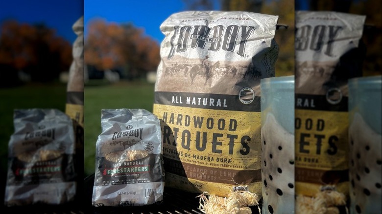 Cowboy natural hardwood charcoal briquets 