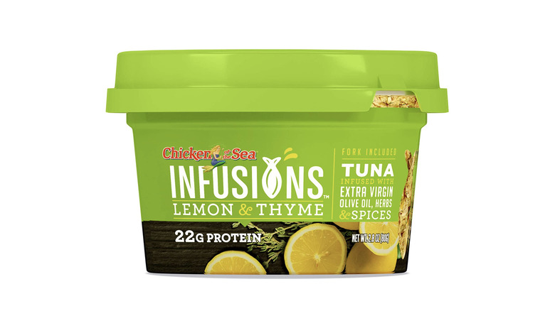 product photo of chicken of the sea infusions lemon and thyme tuna