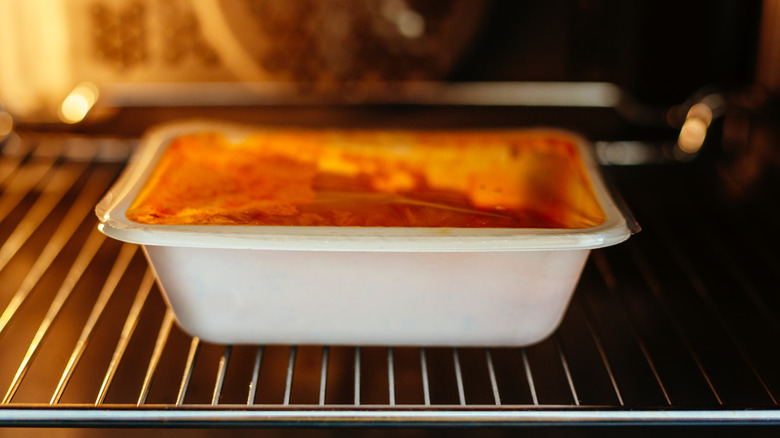 frozen dinner in oven