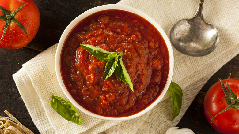 bowl of homemade marinara