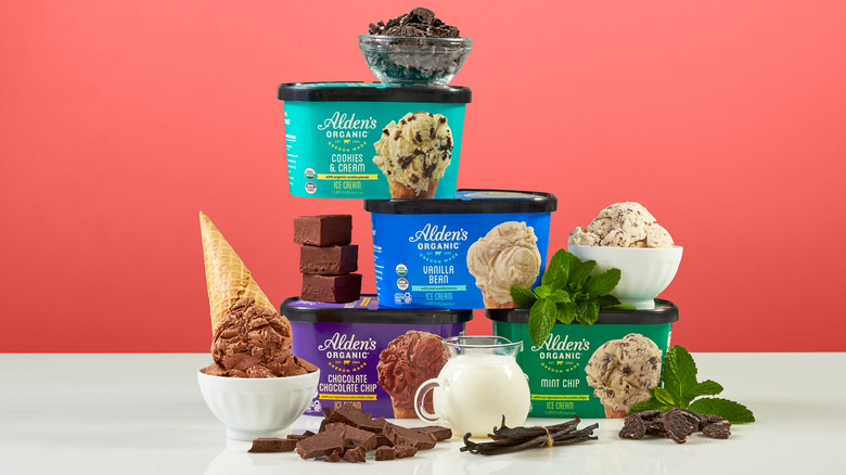 containers of Alden's ice cream