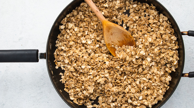 oats in a pan