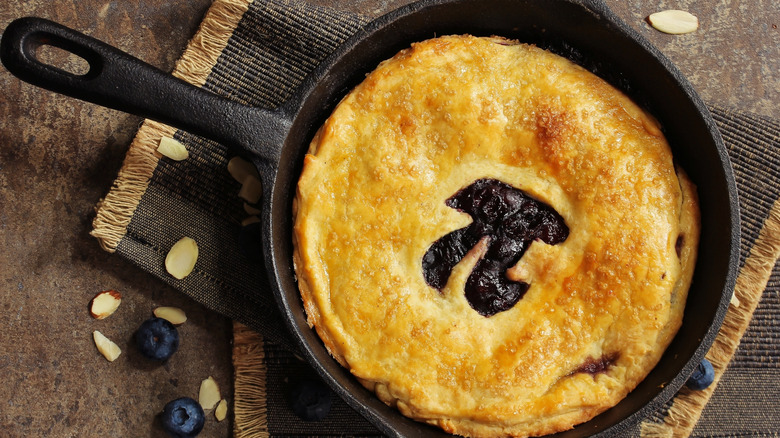 Pie in cast iron skillet