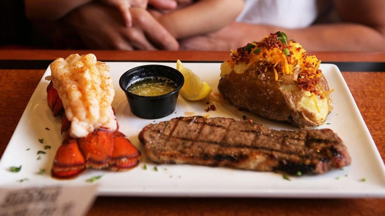 Steak and lobster at Sizzler