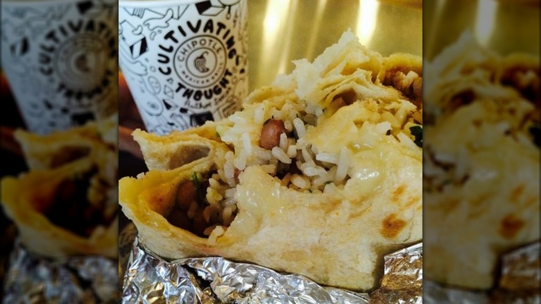 Chipotle chicken quesarito